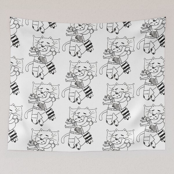 Item preview, Sleeping Billie and Mittens designed and sold by alexcreatesart.