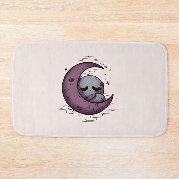 Item preview, Sleeping Moon in Crescent Cradle – Dreamy Nighttime Illustration designed and sold by JonelCrafts.