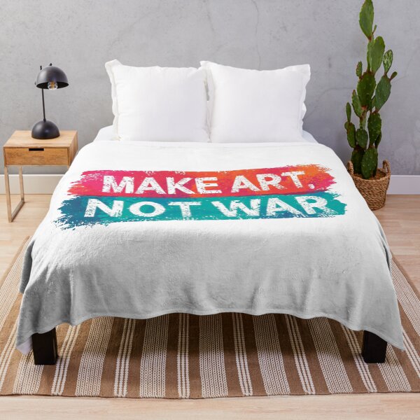 Item preview, Make Art Not War – Colorful Artistic Peace Quote Design designed and sold by Two bro's shop.