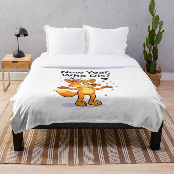 Item preview, New Year, Who Dis? – Confused Fox Party Cartoon designed and sold by Aeboz Studio.