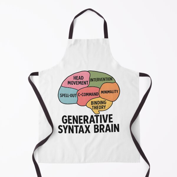 Item preview, Generative Syntax Brain – Funny Minimalist Linguistics Grammar Humor Gift designed and sold by Nerd Romance Café.