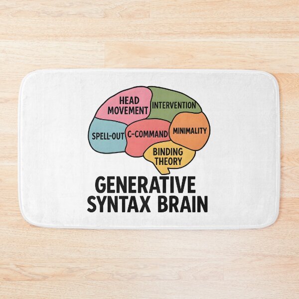 Item preview, Generative Syntax Brain – Funny Minimalist Linguistics Grammar Humor Gift designed and sold by Nerd Romance Café.