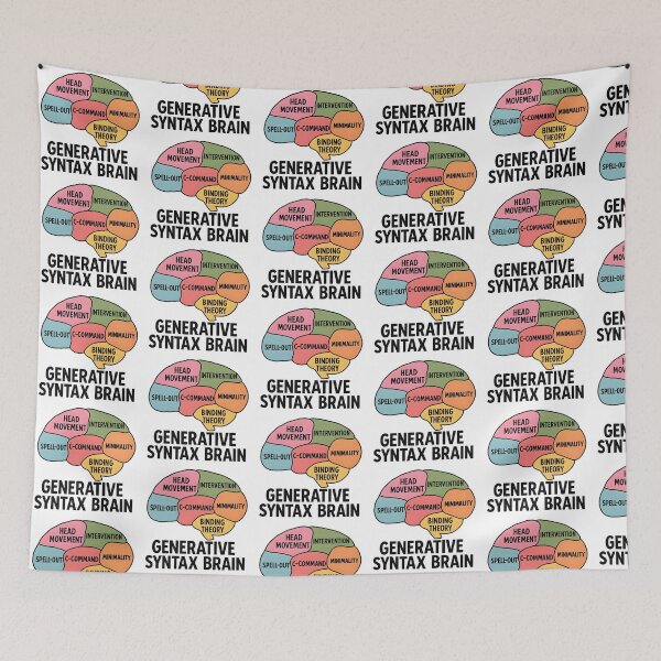 Item preview, Generative Syntax Brain – Funny Minimalist Linguistics Grammar Humor Gift designed and sold by Nerd Romance Café.