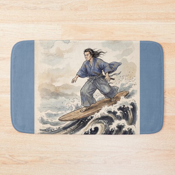 Item preview, Samurai Surfer Tames the Great Wave designed and sold by Tridentulus.