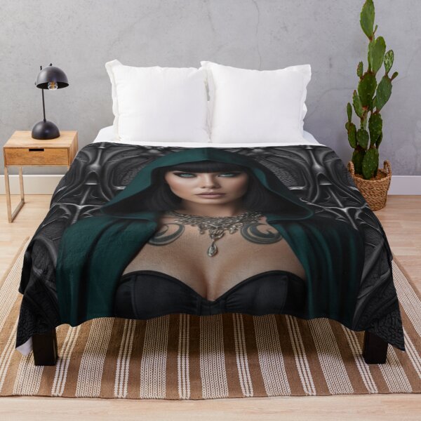 Item preview, gothic witch – emerald gaze – dark ornamental fantasy designed and sold by Traumrausch.