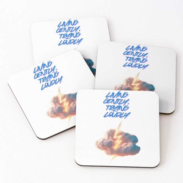 Item preview, Living Gently Trying Loudly daily motivation designed and sold by SloganSauce.