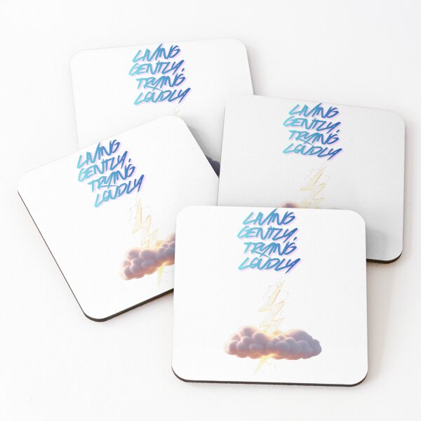 Item preview, Living Gently Trying Loudly positive mindset designed and sold by SloganSauce.