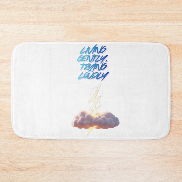Item preview, Living Gently Trying Loudly positive mindset designed and sold by SloganSauce.