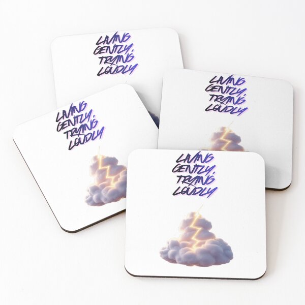 Item preview, Living Gently Trying Loudly modern lifestyle designed and sold by SloganSauce.