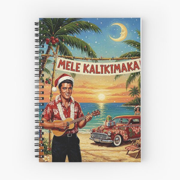 Item preview, Elvis Presley: Mele Kalikimaka on the Beach with Ukulele and Lei | Hollywood Holidays designed and sold by Art's Diner.