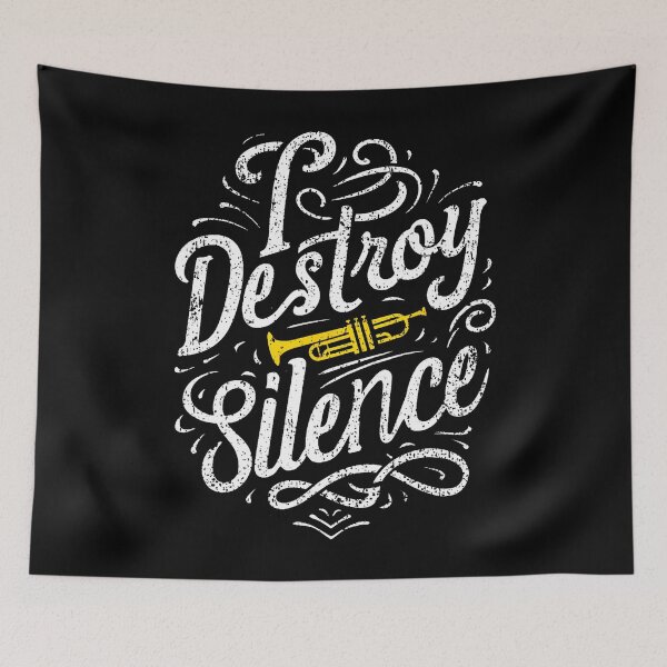 Item preview, Trumpet Player - I Destroy Silence - Trumpet designed and sold by MariaEdna1.