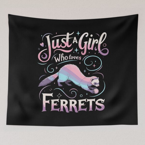 Item preview, Just A Girl Who Loves Ferrets Ferret Lover designed and sold by Gogetgiggles.