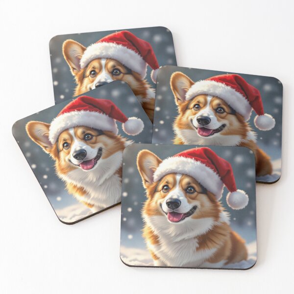 Item preview, Festive Corgi in Santa Hat designed and sold by Wags & Tails.