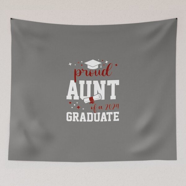 Item preview, PROUD-AUNT-OF-A-GRADUATE-CLASS-OF-2024-GRADUATION-T-SHIRT designed and sold by JonasLangenb.