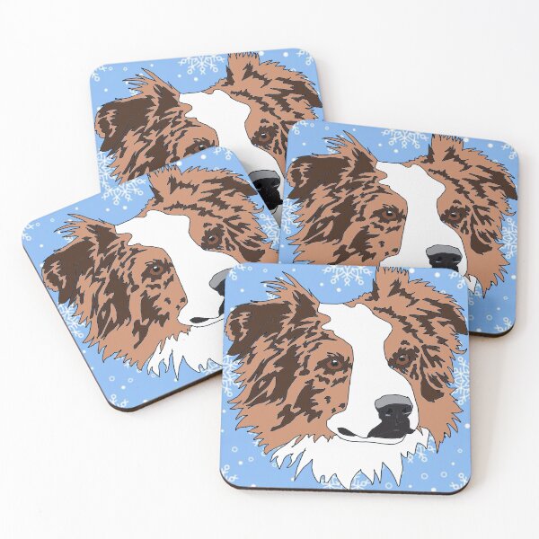 Item preview, Copy of Copy of Border Collie or Aussie winter pattern designed and sold by LeahcarsArt.