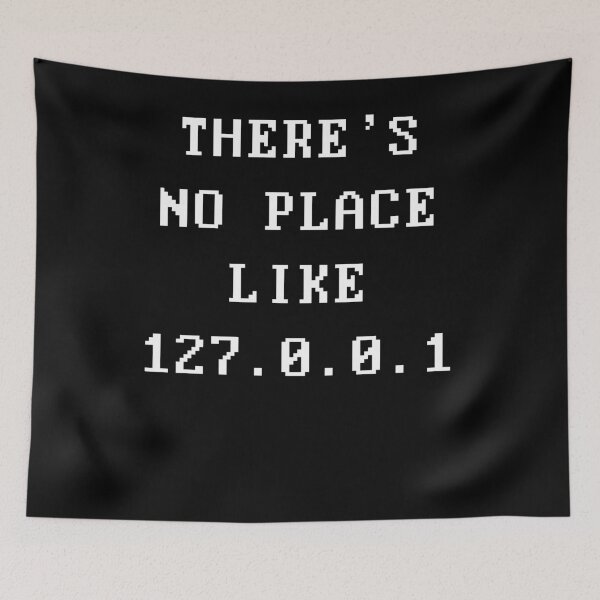 Item preview, Funny Nerdy There's No Place Like 127.0.0.1 Programmer Computer Science Teacher White Text designed and sold by MathWare MathClips.