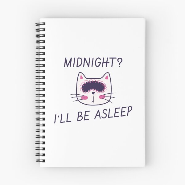 Item preview, Midnight? I’ll Be Asleep – Cute Cat New Year Design  designed and sold by TalkTee Me.