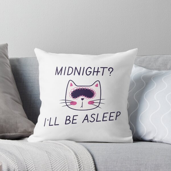 Item preview, Midnight? I’ll Be Asleep – Cute Cat New Year Design  designed and sold by TalkTee Me.