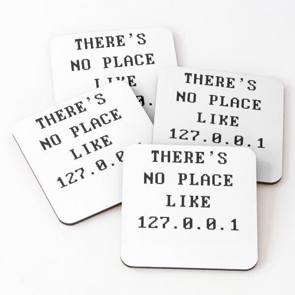 Item preview, Funny Nerdy There's No Place Like 127.0.0.1 Programmer Computer Science Teacher Black Text designed and sold by MathWare MathClips.