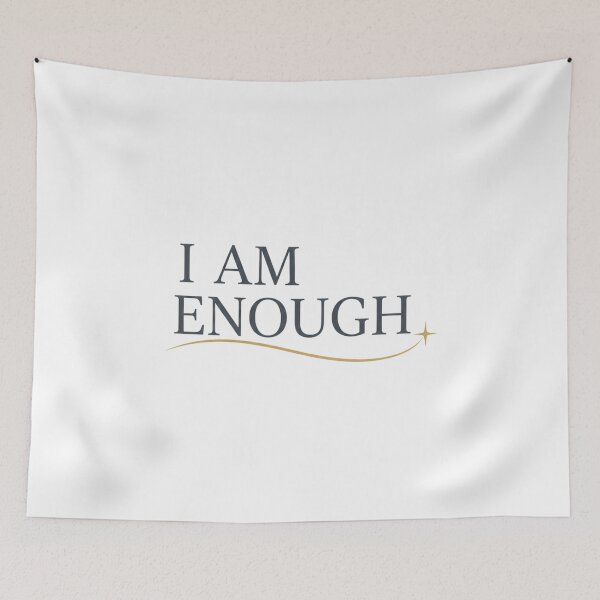 Item preview, I AM ENOUGH T-shirt | Powerful Self-Love, Affirmation, Minimalist Quote Tee designed and sold by MINIMA.LIGN.