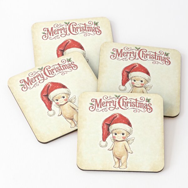 Item preview, Vintage Kewpie Christmas Angel with Santa Hat designed and sold by Hen-C-Art.