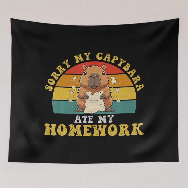 Item preview, Funny Capybara Ate My Homework School Humor designed and sold by CharlotteTerri.