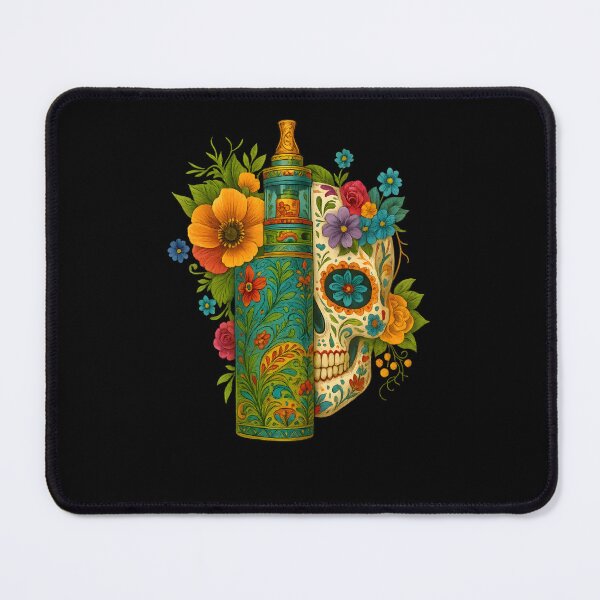 Item preview, Floral Sugar Skull Vape – Colorful Día de Muertos Design designed and sold by House of Taste Vape Designs.