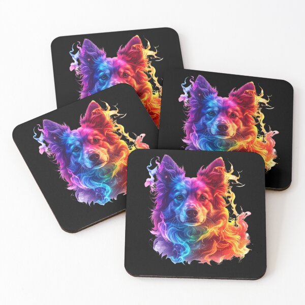 Item preview, Celestial Dog Spirit: Rainbow Aura Portrait T-shirt|Art designed and sold by Alicjareign.