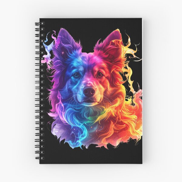 Item preview, Celestial Dog Spirit: Rainbow Aura Portrait T-shirt|Art designed and sold by Alicjareign.