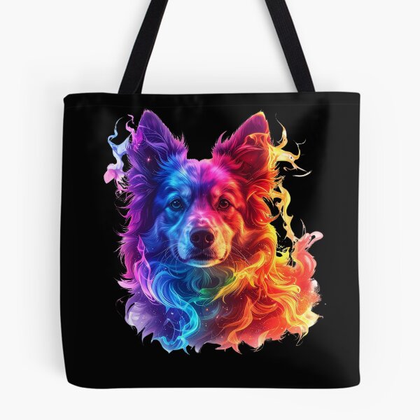 Item preview, Celestial Dog Spirit: Rainbow Aura Portrait T-shirt|Art designed and sold by Alicjareign.