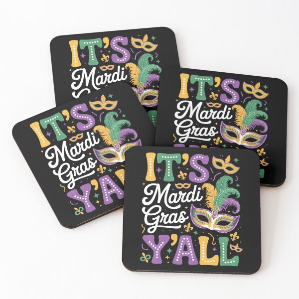 Item preview, It’s Mardi Gras Y’all Carnival Mask Design designed and sold by FreshVibe Prints.