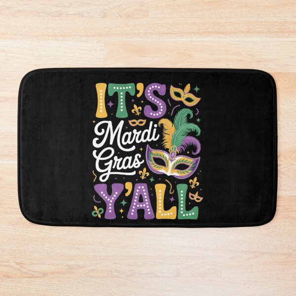 Item preview, It’s Mardi Gras Y’all Carnival Mask Design designed and sold by FreshVibe Prints.
