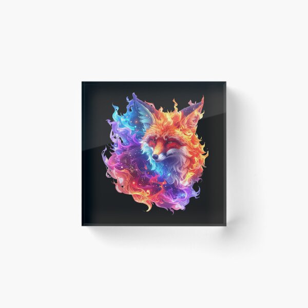 Item preview, Cosmic Fire Fox Celestial Neon Flame T-shirt|Art designed and sold by Alicjareign.