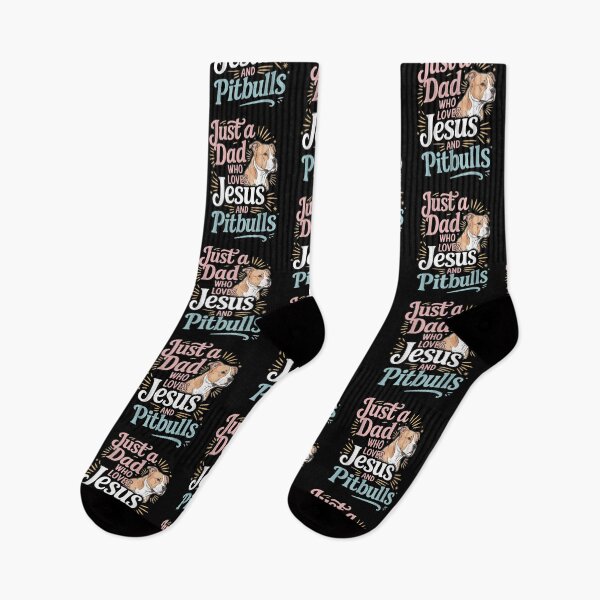 Item preview, Just a Dad Who Loves Jesus and Pitbulls designed and sold by Gogetgiggles.