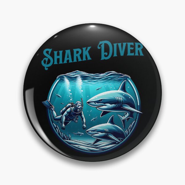 Item preview, Shark diver cool diver design designed and sold by ReneMM.