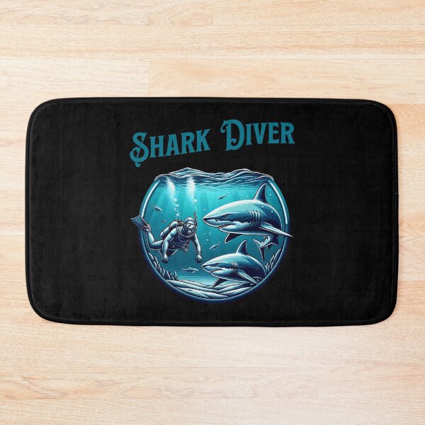 Item preview, Shark diver cool diver design designed and sold by ReneMM.