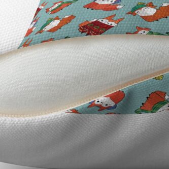 Alternate view of Winter Foxes Floor Pillow
