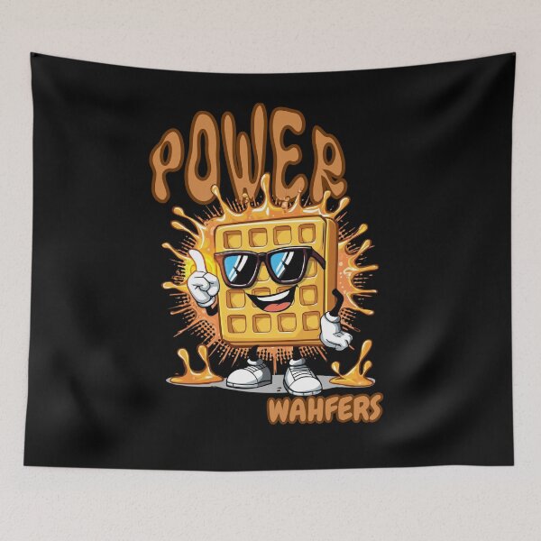 Item preview, Power Wafers – Funny Sunglasses Waffle Energy Cartoon Breakfast Design designed and sold by harinshop ⭐⭐⭐⭐⭐.