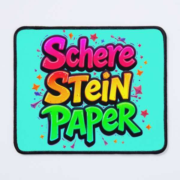 Item preview, Scissors, rock, paper in German, English text mix designed and sold by Hot4Shirt.
