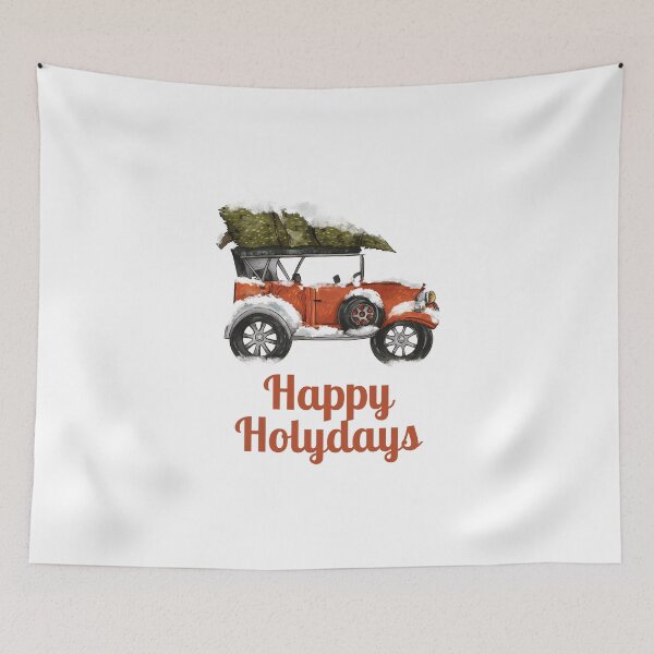 Item preview, Happy Holydays Old Automobile designed and sold by Designharmony.