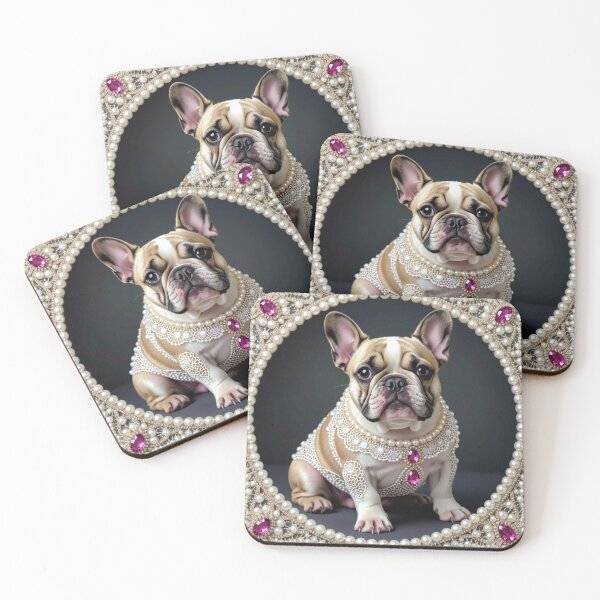 Item preview, Elegant Bulldog Adorned with Jewels designed and sold by Wags & Tails.