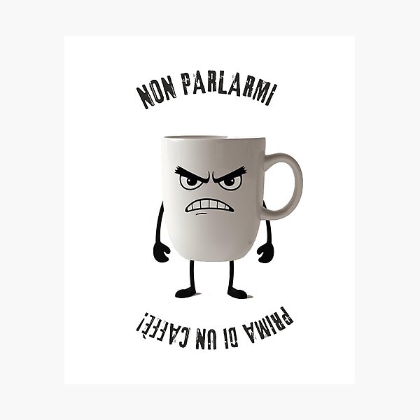 Item preview, Non Parlarmi Prima di un Caffè – Mascotte Vintage Cartoon designed and sold by Coffee&Chaos.