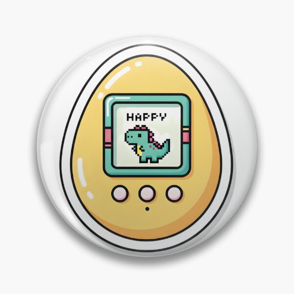 Item preview, 90s Nostalgia Virtual Pet Pixel Dino Sticker designed and sold by LunattaStore.