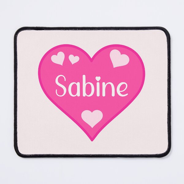 Item preview, Sabine Name Pink Heart designed and sold by Jeallan Designs.