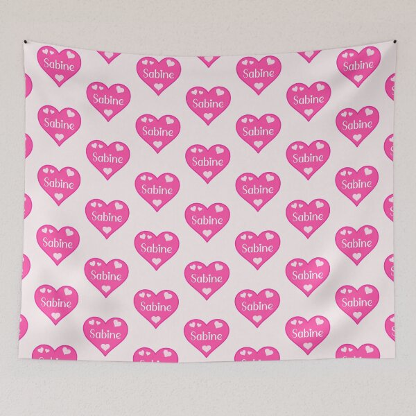 Item preview, Sabine Name Pink Heart  designed and sold by Jeallan Designs.
