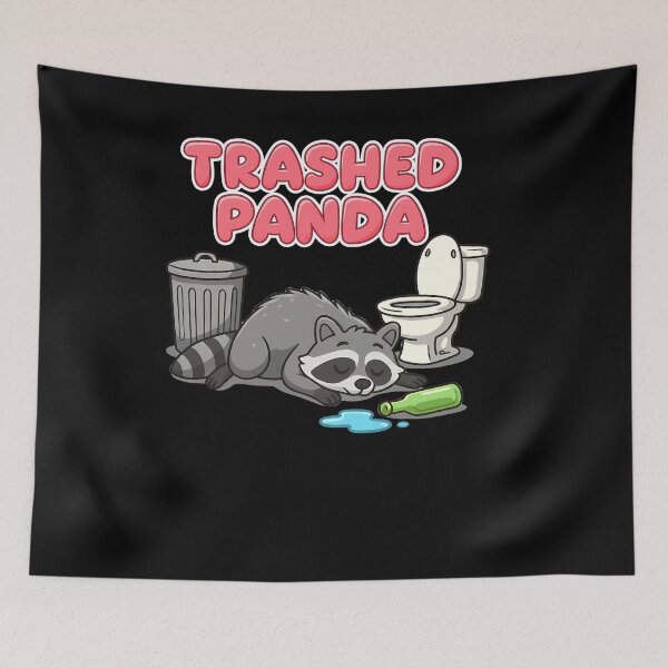 Item preview, Trashed Panda - Funny Raccoon designed and sold by varioarts.