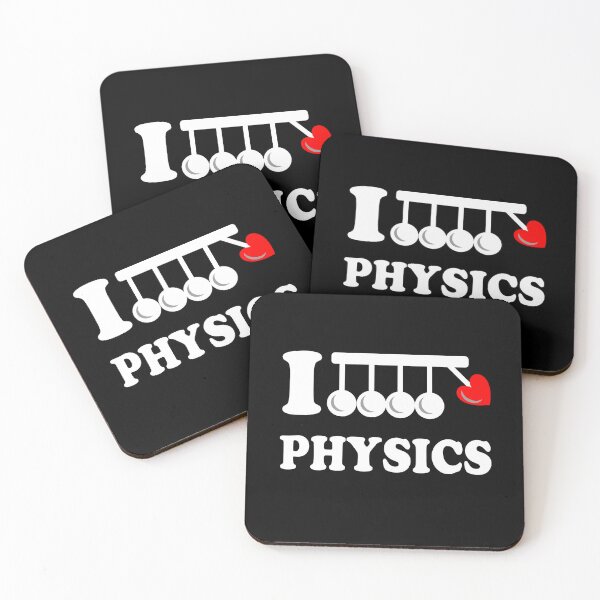 Item preview, Funny Nerdy I Heart Physics Newton's Cradle Physicist Science Teacher White Text designed and sold by MathWare MathClips.