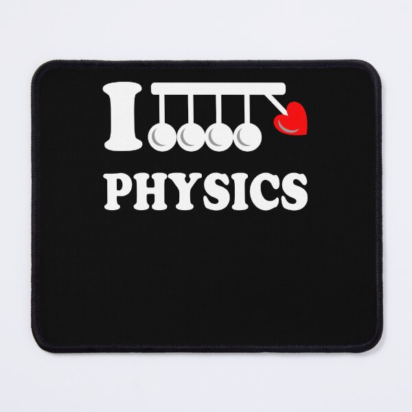Item preview, Funny Nerdy I Heart Physics Newton's Cradle Physicist Science Teacher White Text designed and sold by MathWare MathClips.