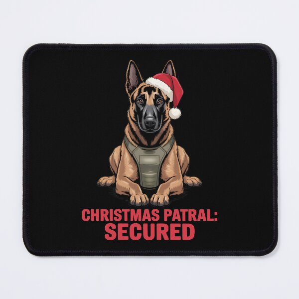 Item preview, Christmas Patrol: Secured Belgian Malinois Christmas Gift designed and sold by Slaw-Creation.