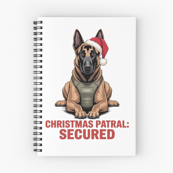 Item preview, Christmas Patrol: Secured Belgian Malinois Christmas Gift designed and sold by Slaw-Creation.